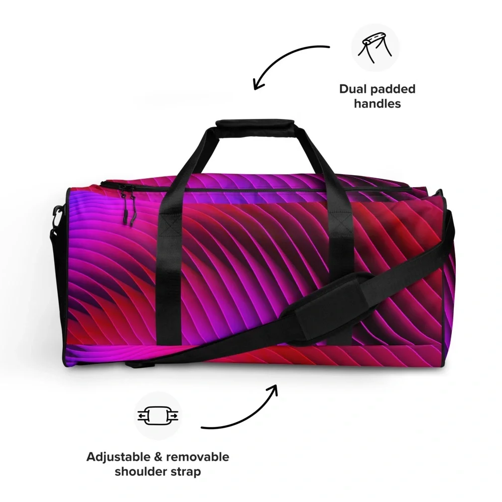 Duffel Bag Max Storage Space, Bright Colorful Design. Durable.